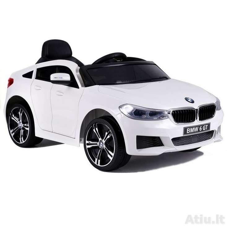 Vienvietis elektromobilis vaikui BMW 6 GT Baltas