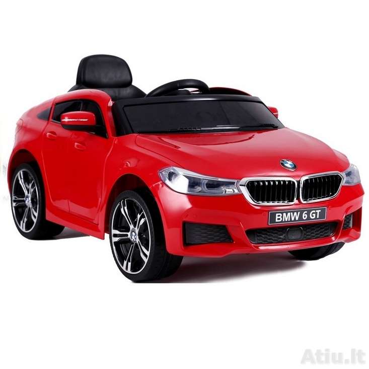 Vienvietis elektromobilis vaikui BMW 6 GT Raudonas