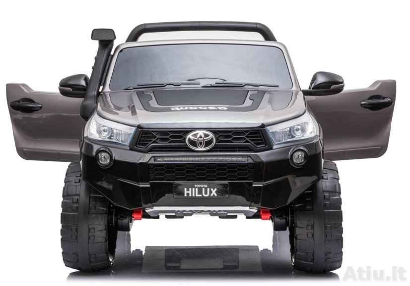 Vaikiškas elektromobilis Toyota Hilux Sidabrinis - dažytas