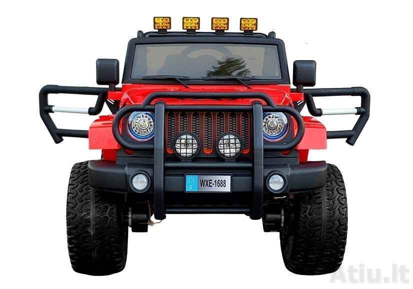 Vaikiškas elektromobilis Jeep WXE-1688 Raudonas