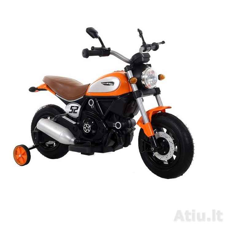 Vaikiškas akumuliatorinis motociklas QK307 Oranžinis